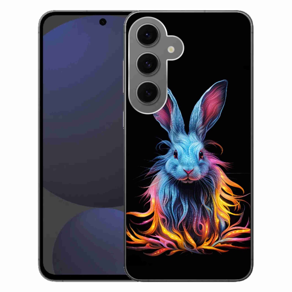 Gelový kryt mmCase na Samsung Galaxy S24 FE - abstraktní zajíc