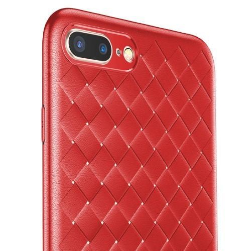Dissi gelový texturovaný obal na iPhone 8 Plus a iPhone 7 Plus - červený