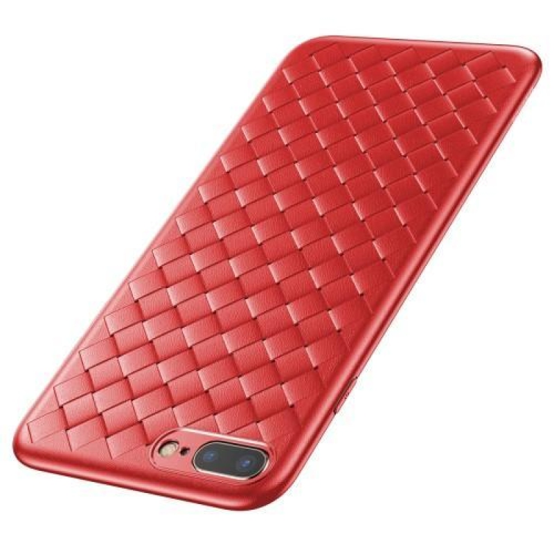 Dissi gelový texturovaný obal na iPhone 8 Plus a iPhone 7 Plus - červený