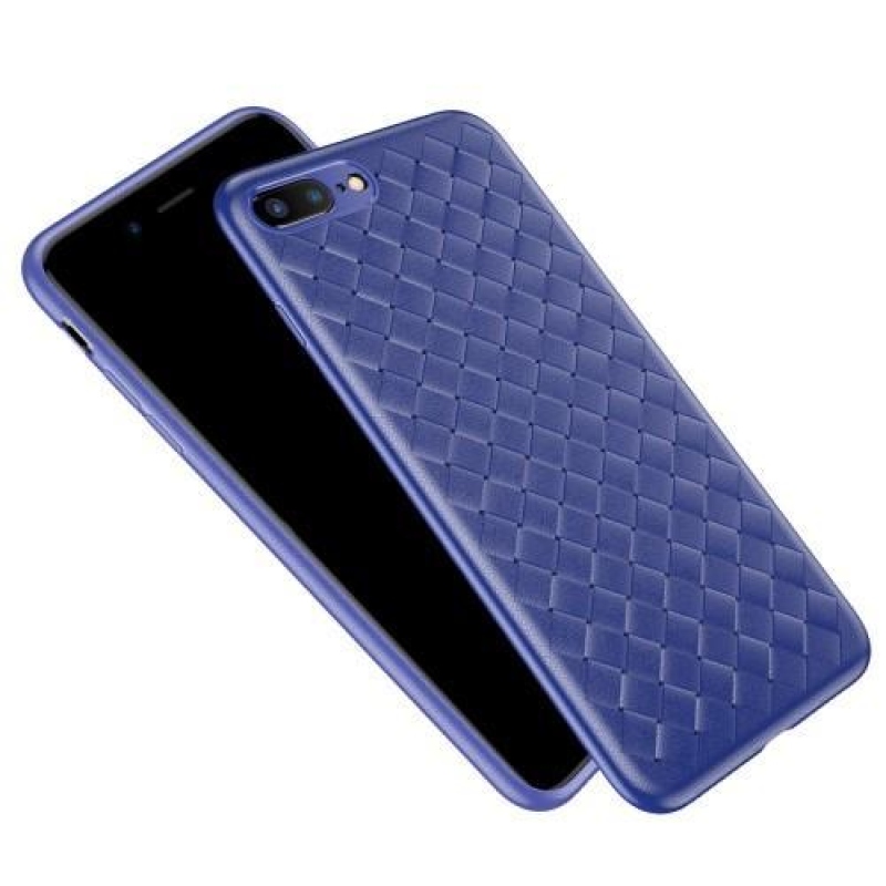 Dissi gelový texturovaný obal na iPhone 8 Plus a iPhone 7 Plus - modrý