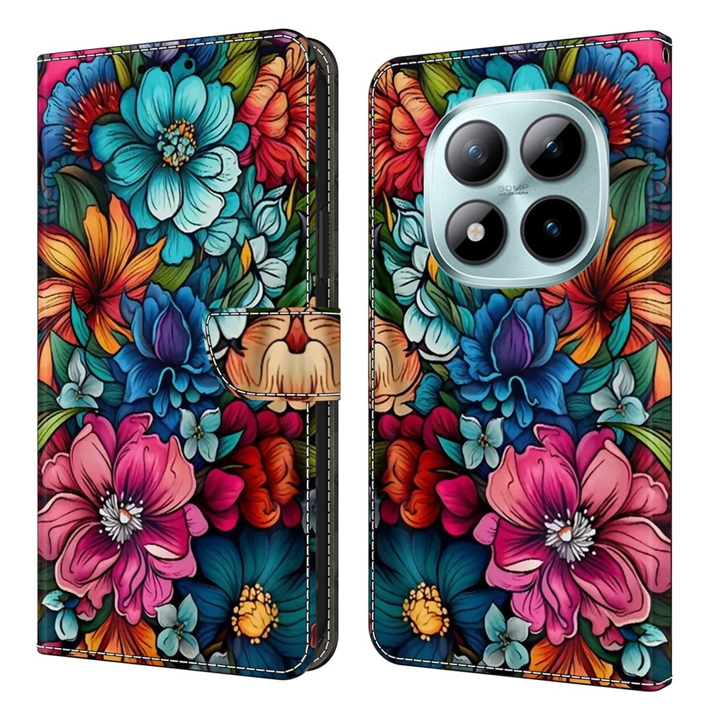 Distinct knížkové pouzdro na Xiaomi Poco M8 5G/Redmi Note 15 5G/Note 15 4G - barevné květy
