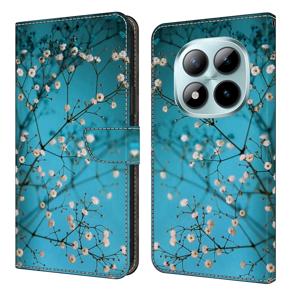 Distinct knížkové pouzdro na Xiaomi Poco M8 5G/Redmi Note 15 5G/Note 15 4G - bílé květy