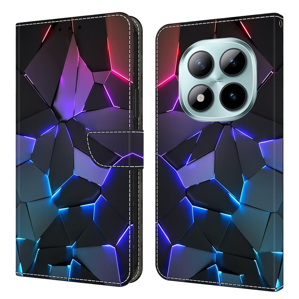 Distinct knížkové pouzdro na Xiaomi Poco M8 5G/Redmi Note 15 5G/Note 15 4G - neonové praskliny 1