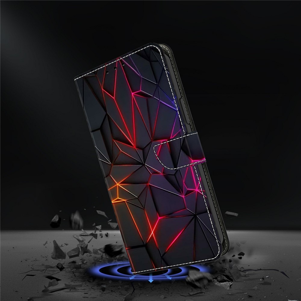 Distinct knížkové pouzdro na Xiaomi Poco M8 5G/Redmi Note 15 5G/Note 15 4G - neonové praskliny