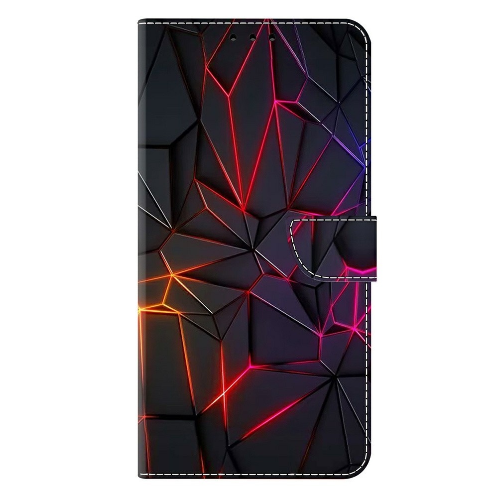 Distinct knížkové pouzdro na Xiaomi Poco M8 5G/Redmi Note 15 5G/Note 15 4G - neonové praskliny