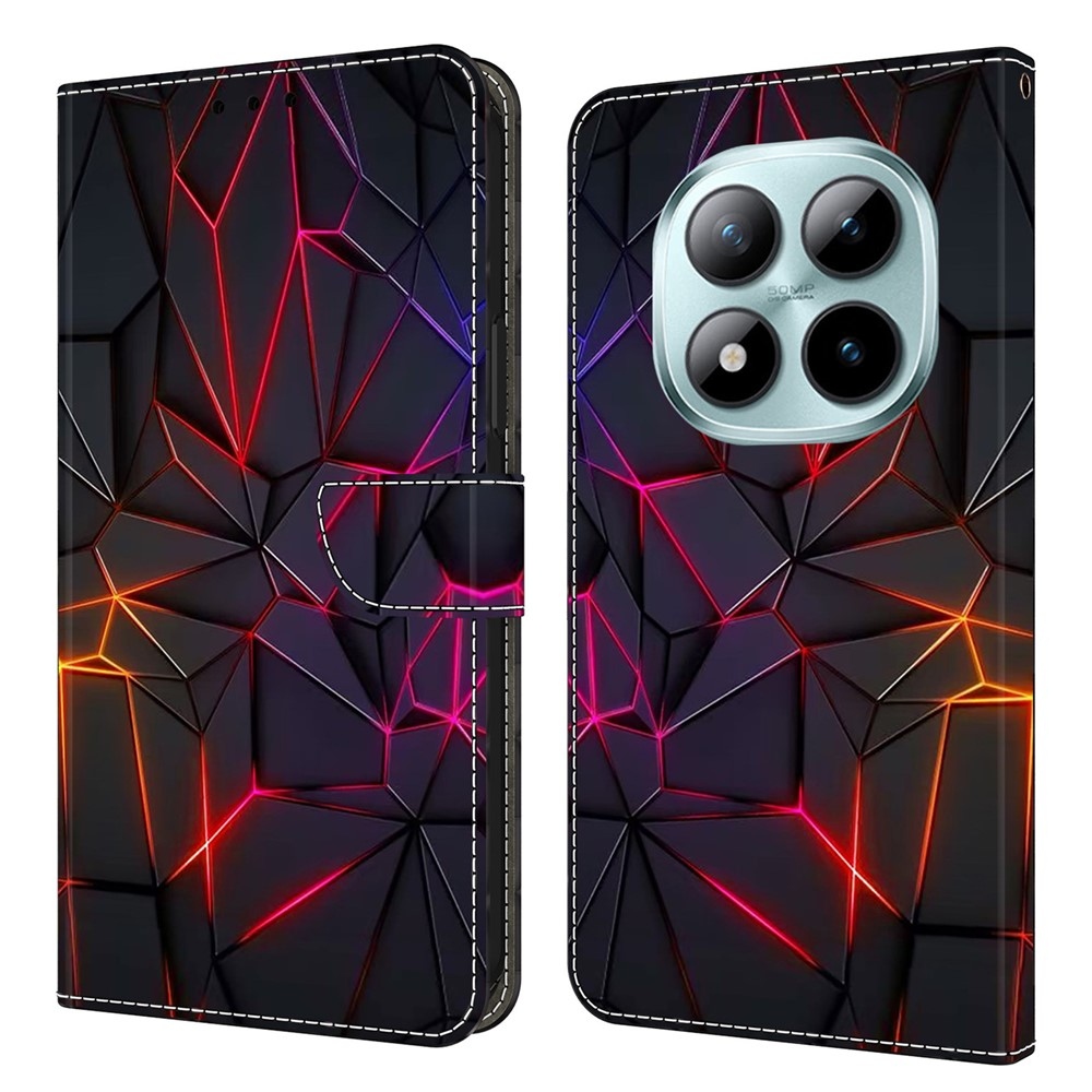 Distinct knížkové pouzdro na Xiaomi Poco M8 5G/Redmi Note 15 5G/Note 15 4G - neonové praskliny