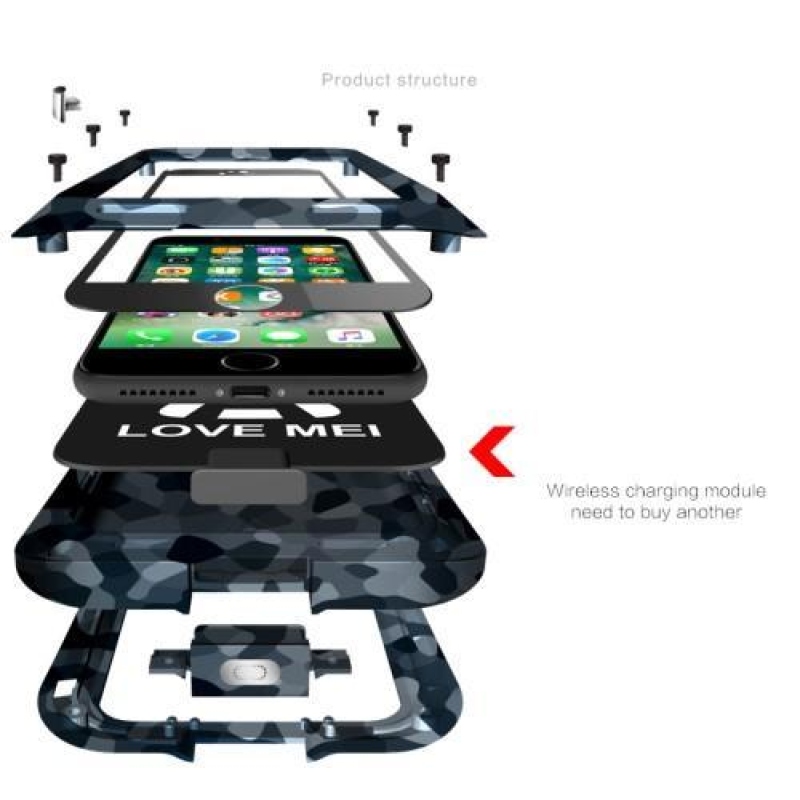 Disturb odolný hybridní obal na iPhone 7 Plus a 8 Plus - džungle