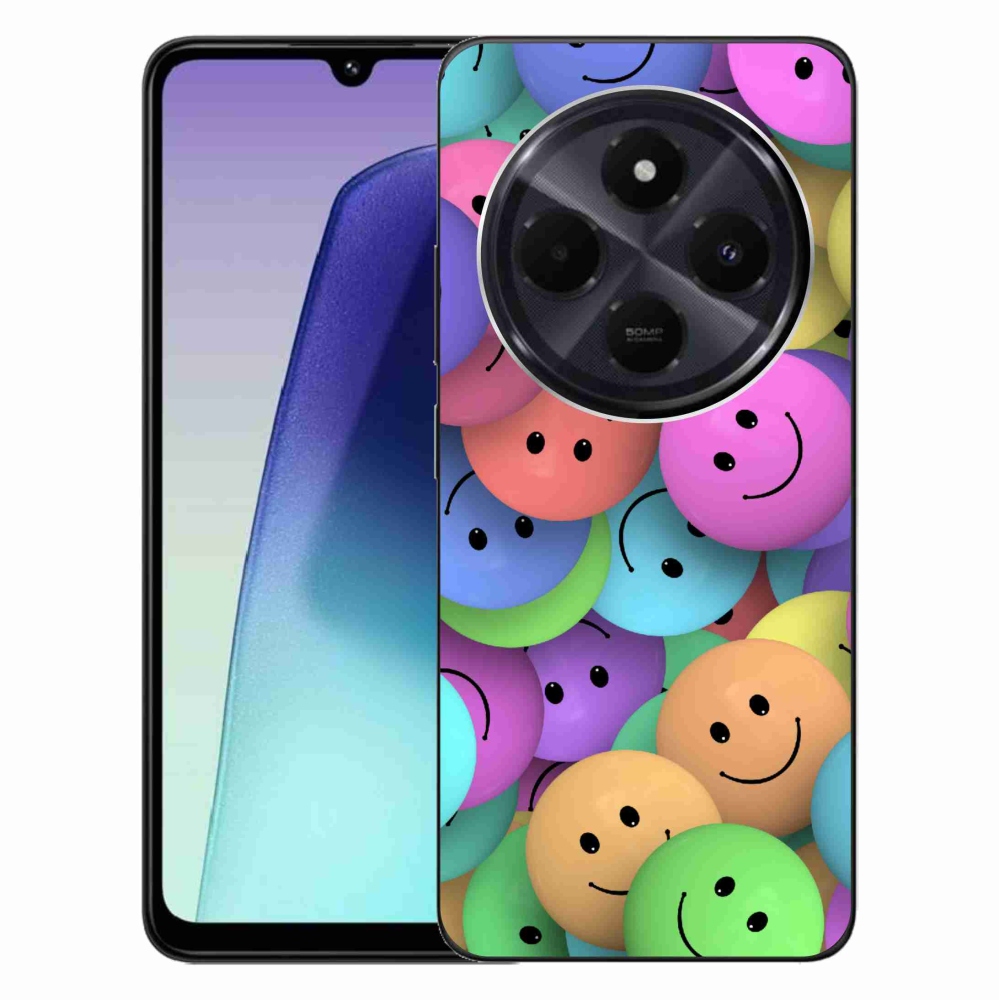 Gelový kryt mmCase na Xiaomi Redmi 14C/Poco C75 - barevní smajlíci