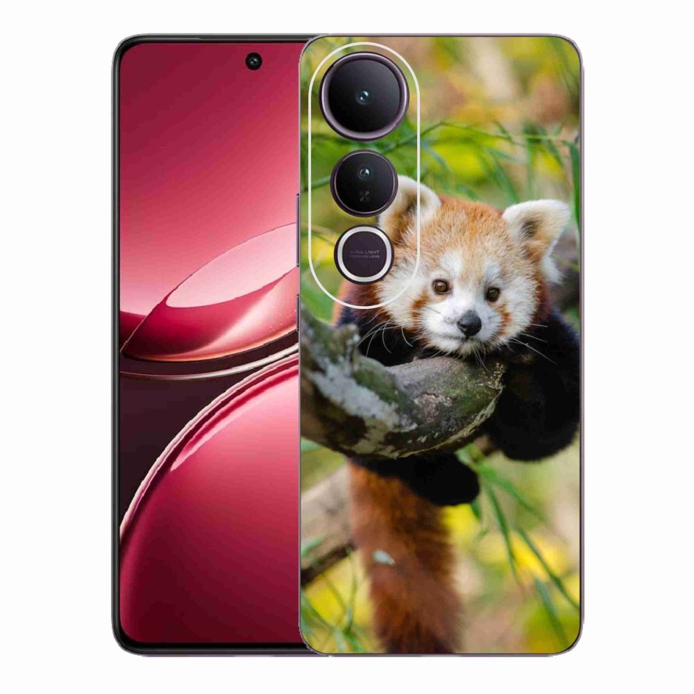 Gelový kryt mmCase na Vivo V50 Lite 4G/5G - panda červená