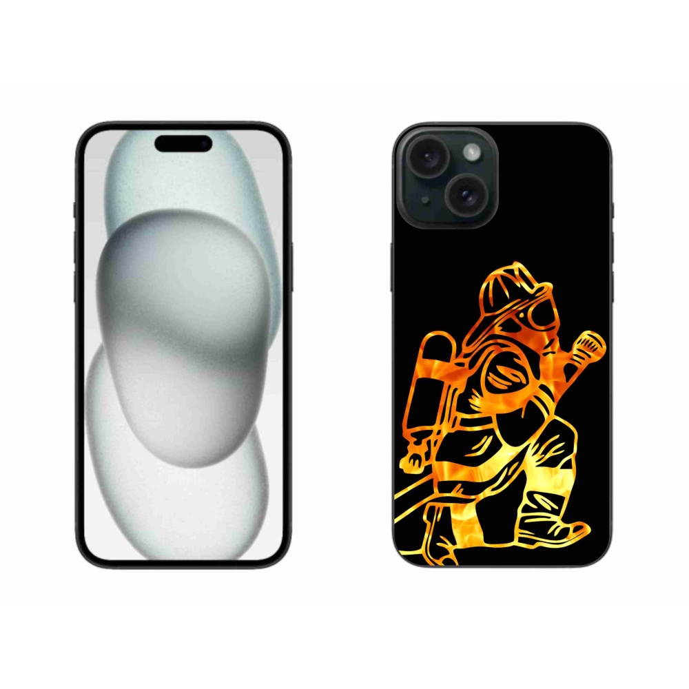 Gelový kryt mmCase na iPhone 15 Plus - hasič 1