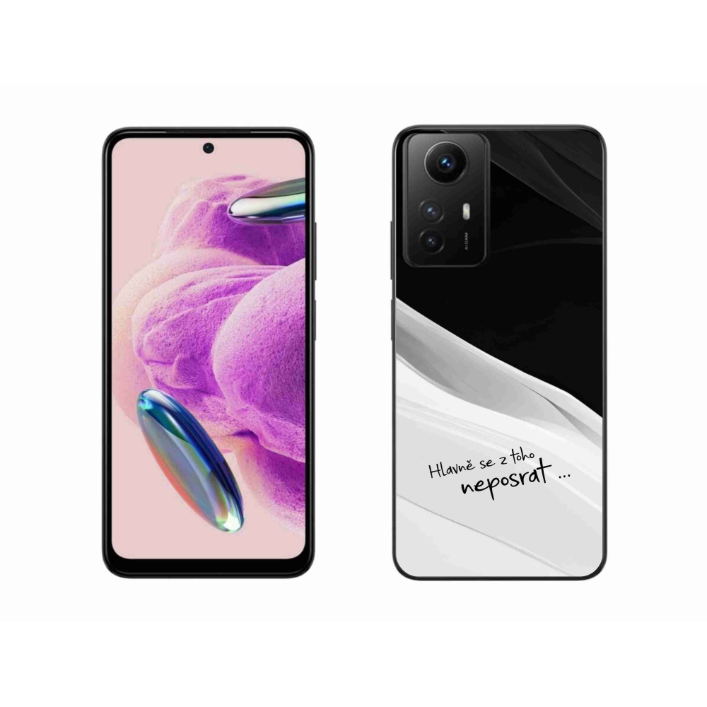 Gelový kryt mmCase na Xiaomi Redmi Note 12S - vtipný text 13 bíločerné pozadí