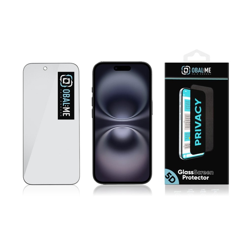 OBAL:ME Privacy 5D Tvrzené Sklo pro Apple iPhone 17 Air Black
