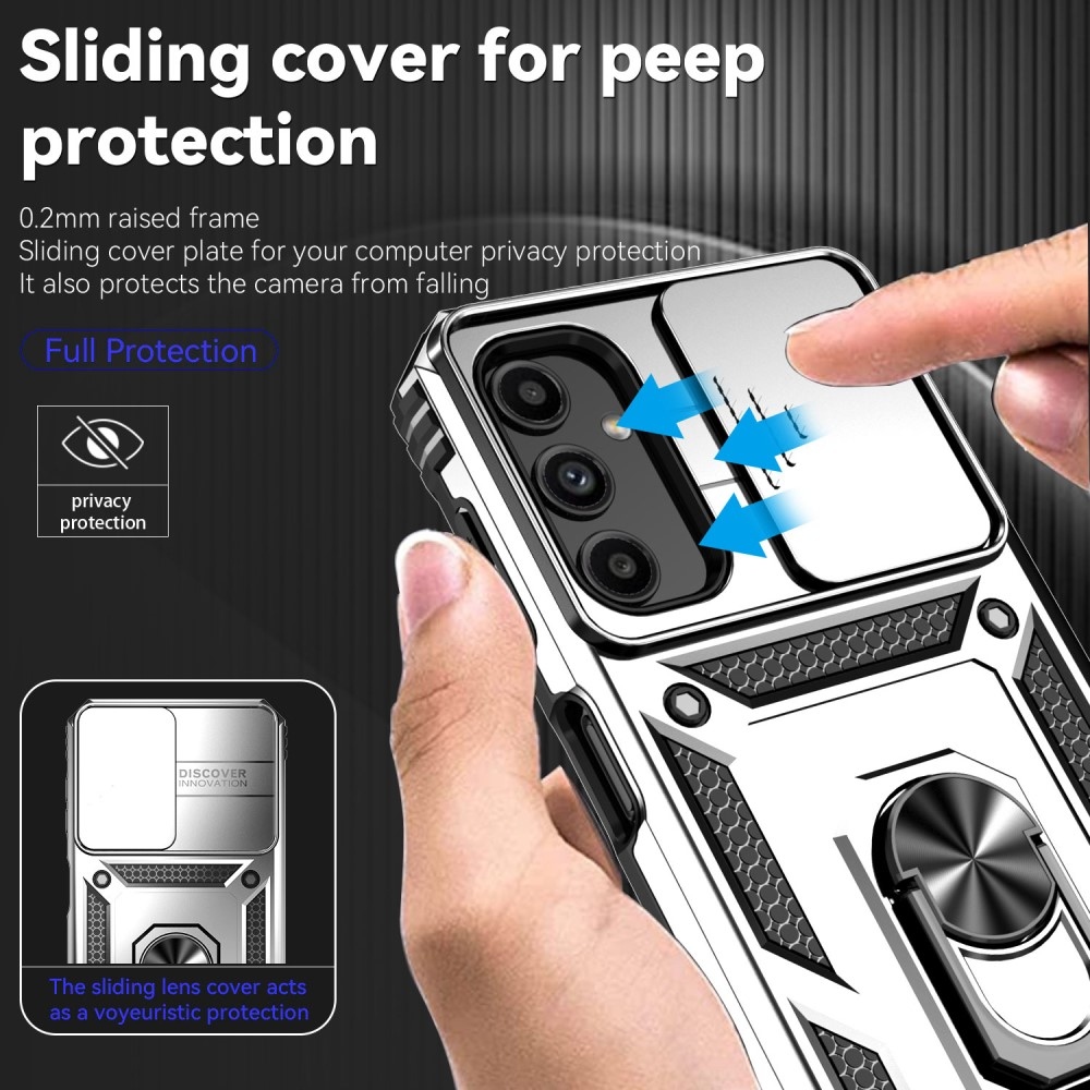 Slide odolný kryt na Samsung Galaxy S23 FE - stříbrný