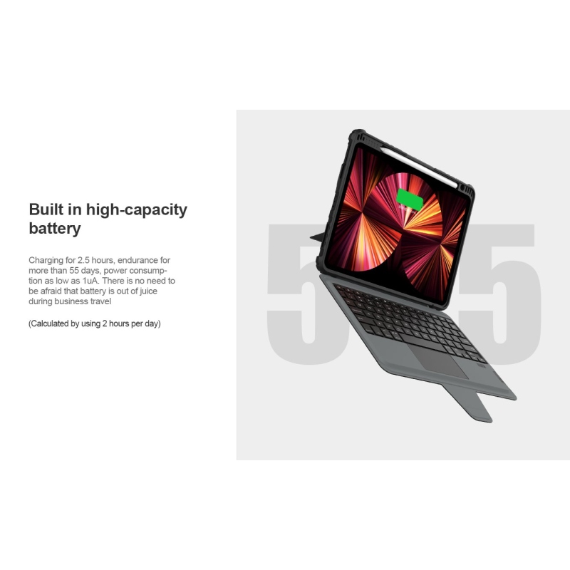 Nillkin Bumper Combo Keyboard Case pro iPad Air 4/5/10.9 2020/11 2024/2025/2026/Pro 11 2020/2021/2022 Black