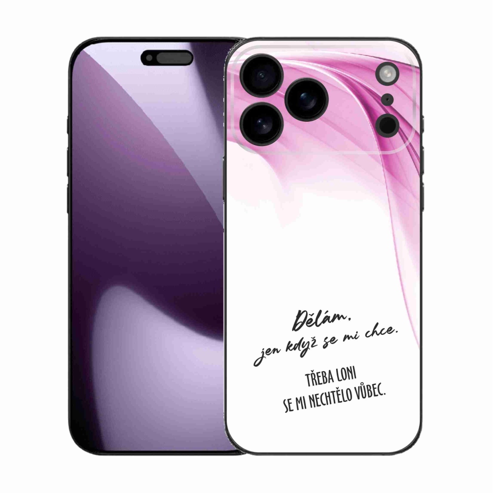 Gelový kryt mmCase na iPhone 17 Pro Max - vtipný text 12 bílé pozadí