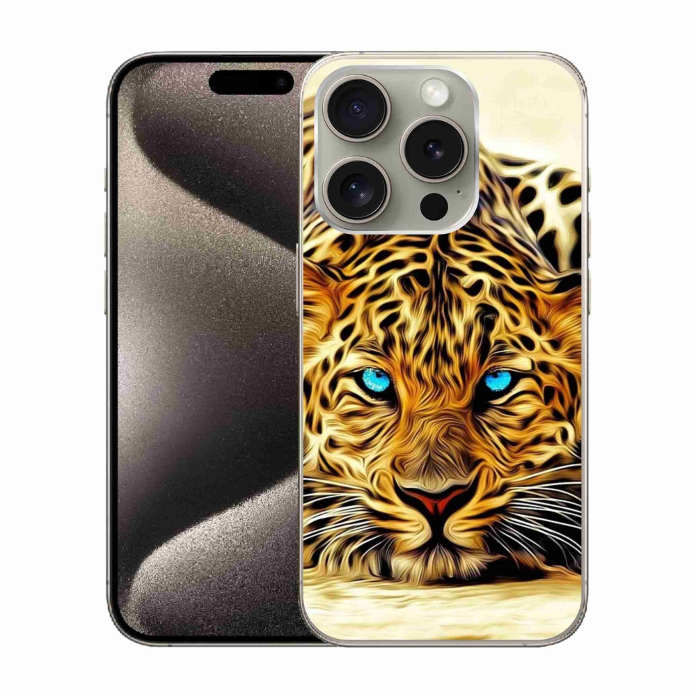 Gelový kryt mmCase na iPhone 15 Pro - kreslený tygr