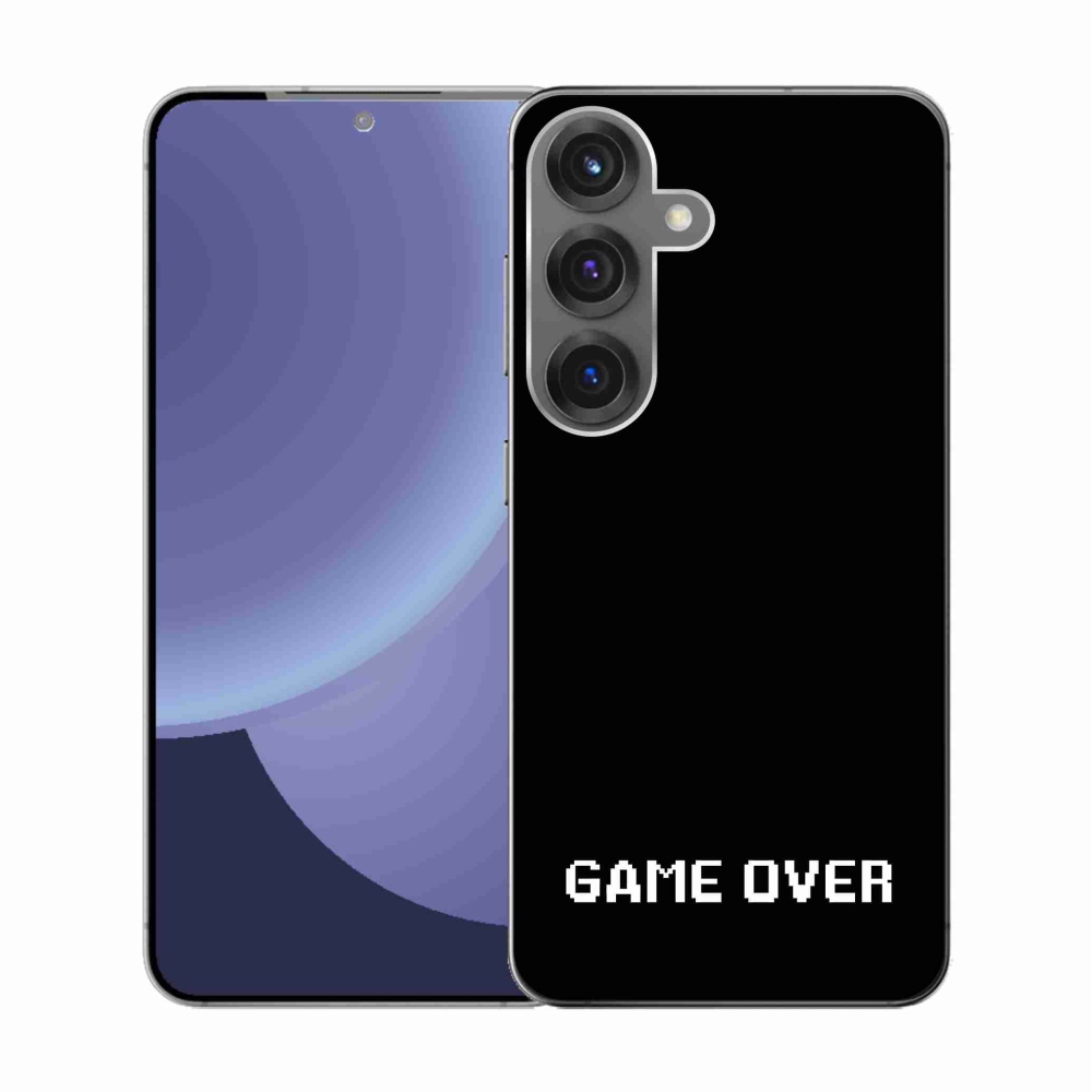 Gelový kryt mmCase na Samsung Galaxy S25 - game over černé pozadí