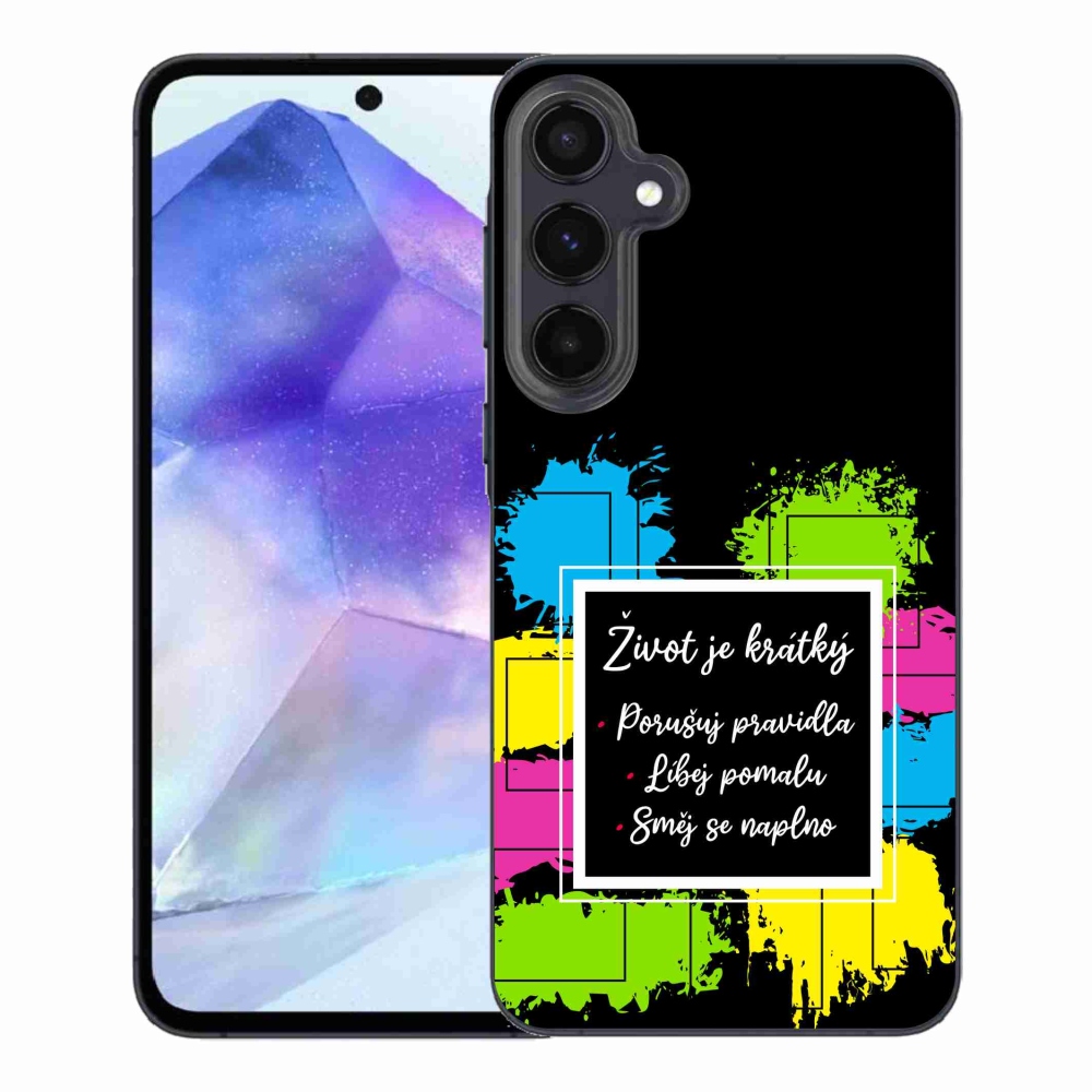 Gelový kryt mmCase na Samsung Galaxy A55 5G - citát 5 černé pozadí