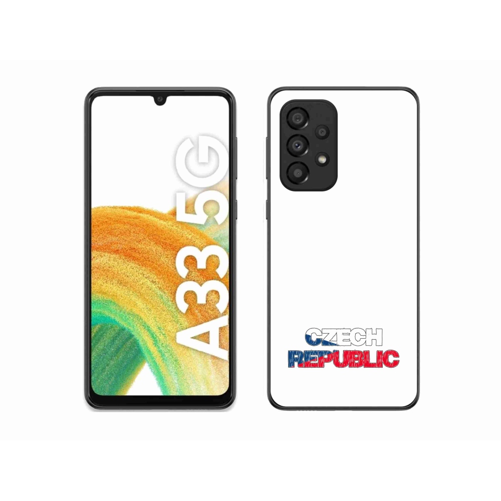 Gelový kryt mmCase na Samsung Galaxy A33 5G - Czech Republic bílé pozadí
