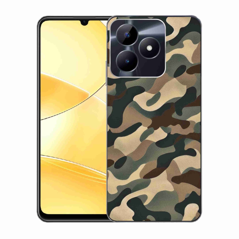 Gelový kryt mmCase na Realme C51/C53 - maskáčový vzor 11