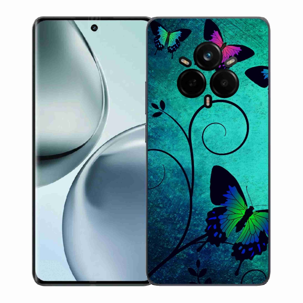 Gelový kryt mmCase na Realme 14 Pro+ 5G - barevní motýli