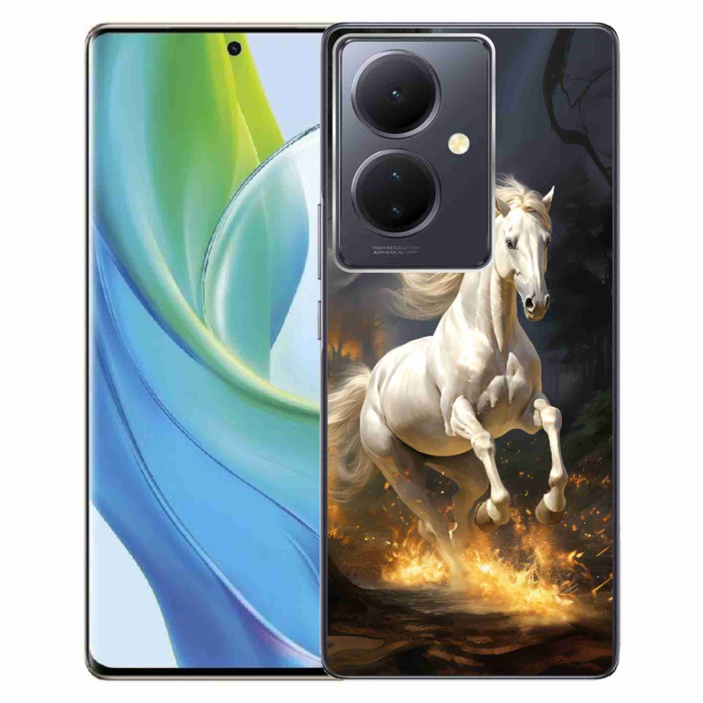 Gelový kryt mmCase na Vivo V29 Lite 5G - bílý kůň 2