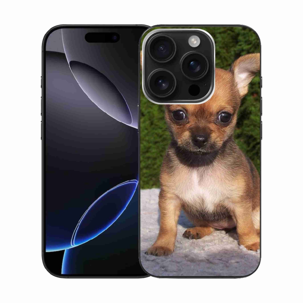 Gelový obal mmCase na iPhone 16 Pro - čivava 3
