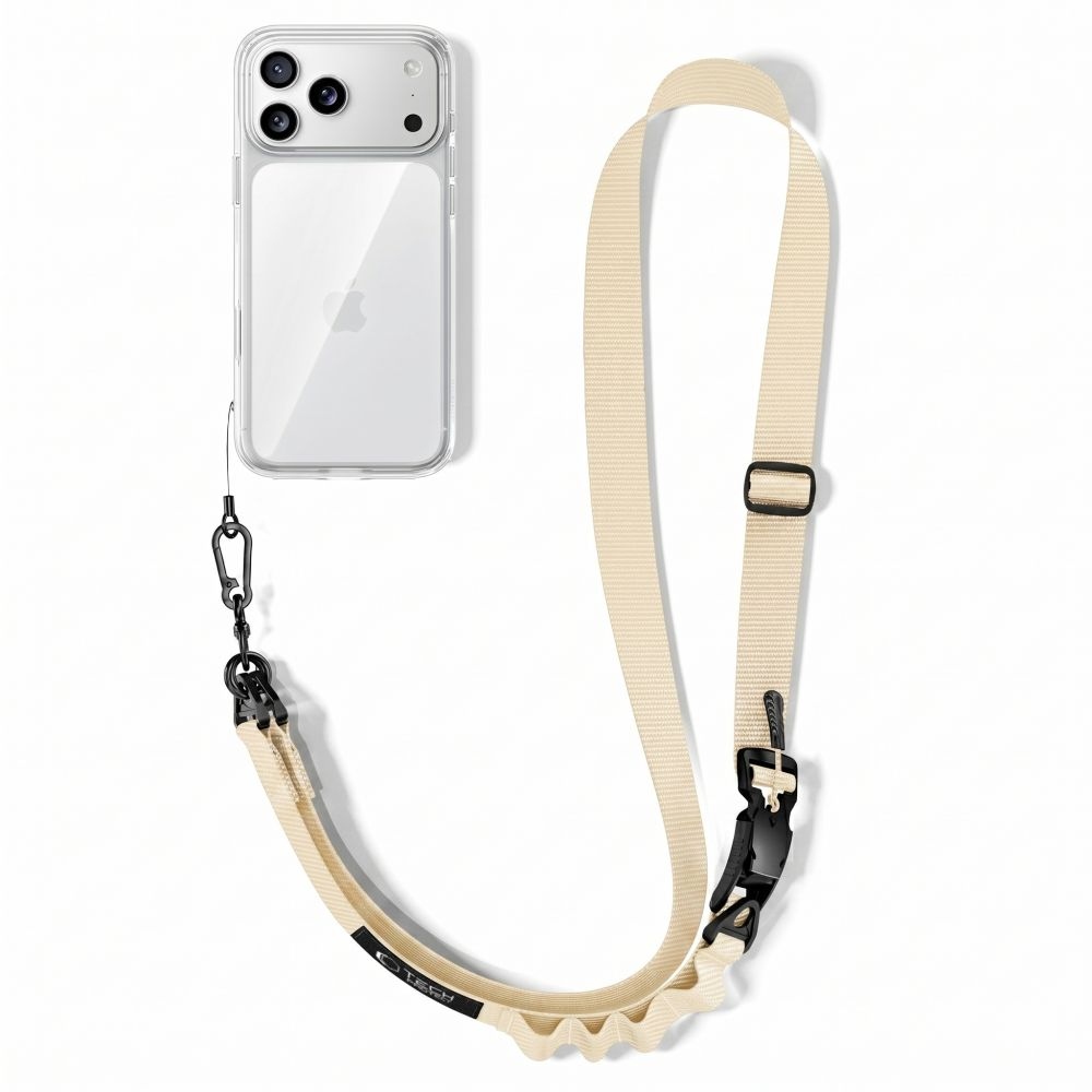 Tech-Protect C9S Rope Crossbody popruh na telefon - béžovohnědý