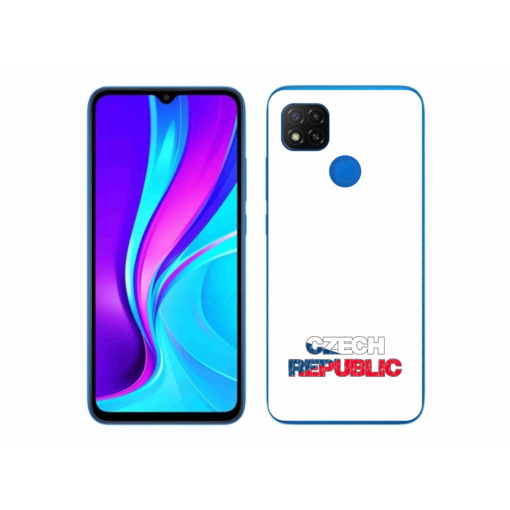 Gelový kryt mmCase na Xiaomi Redmi 9C - Czech Republic bílé pozadí