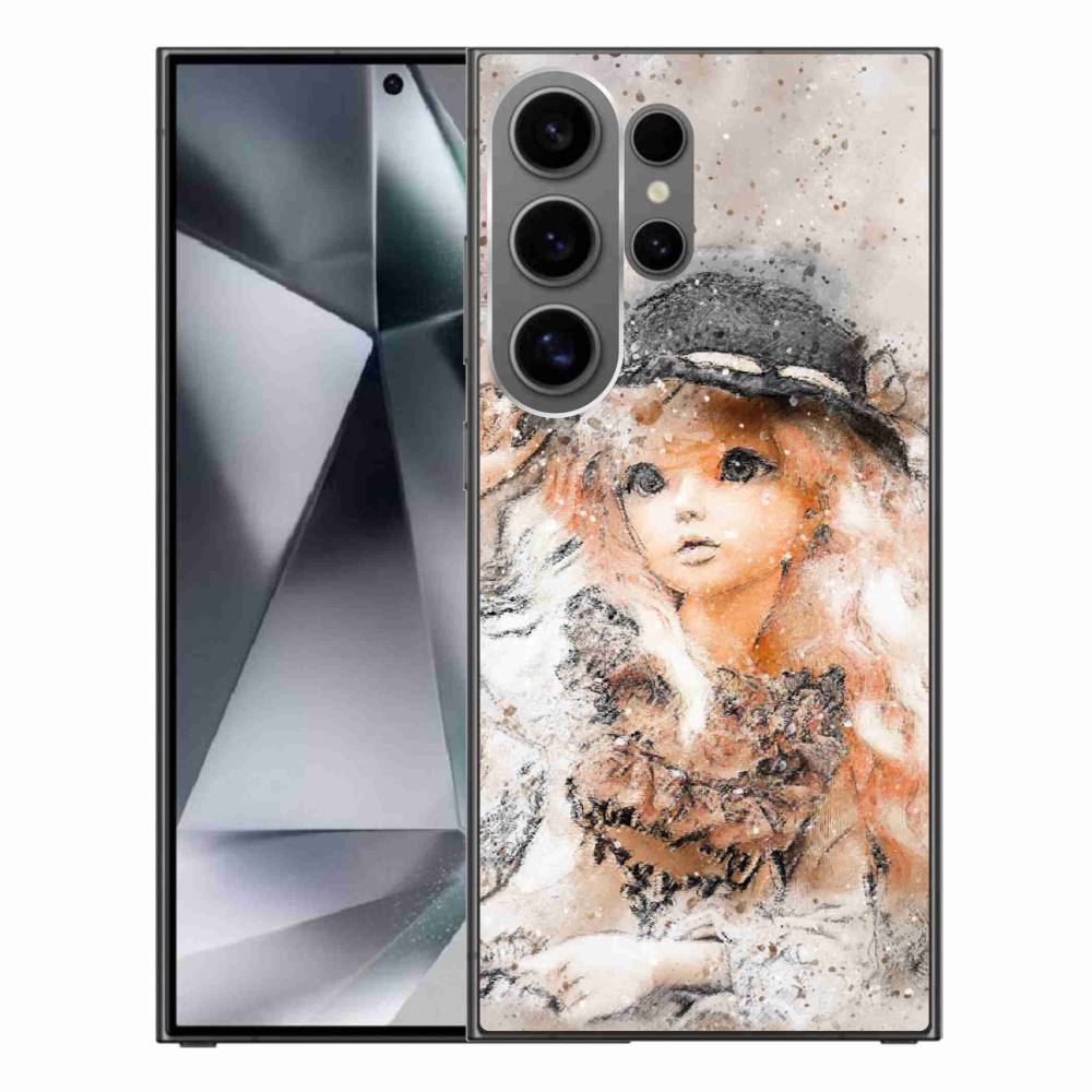 Gelový kryt mmCase na Samsung Galaxy S24 Ultra - holčička s kloboukem