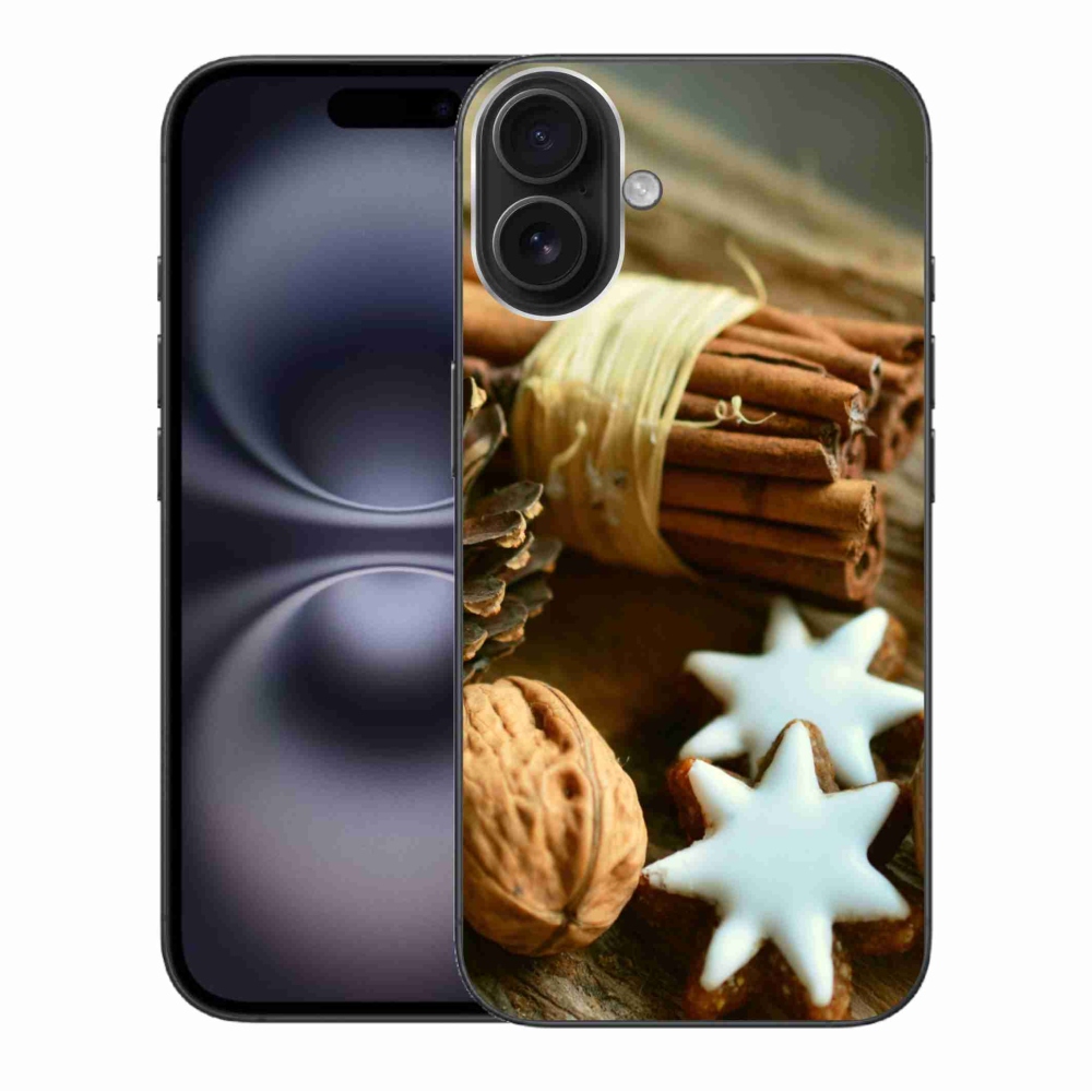 Gelový kryt mmCase na iPhone 16 Plus - skořice a perníčky