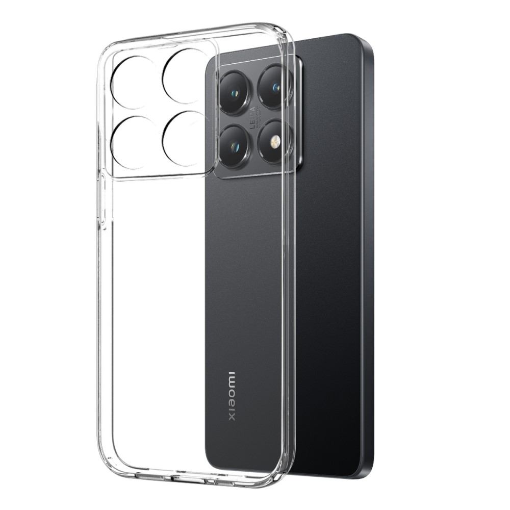 NORTHJO průhledný gelový obal + tvrzené sklo na Xiaomi 14T - průhledný