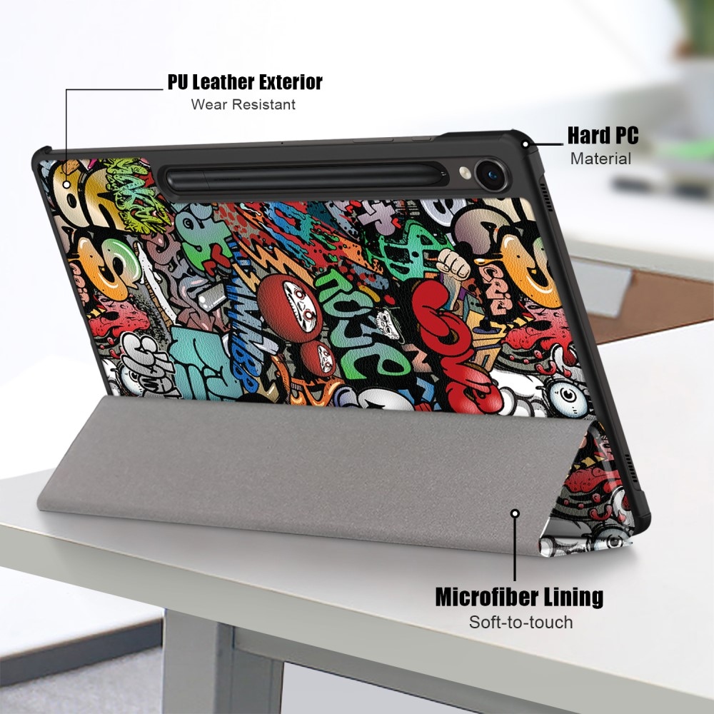 Print chytré zavírací pouzdro na Samsung Galaxy Tab S9 FE/Tab S10 FE - graffiti