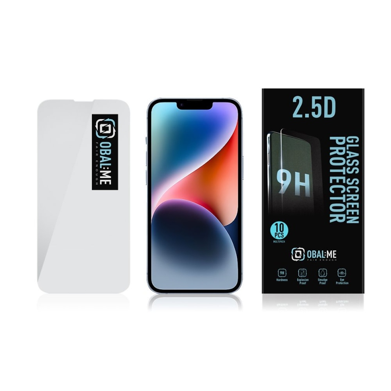 OBAL:ME Multipack 2.5D Tvrzené Sklo pro Apple iPhone 13/13 Pro/14 Clear (10ks)