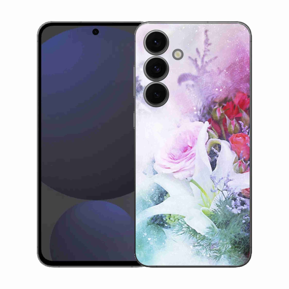 Gelový kryt mmCase na Samsung Galaxy S25 FE - květiny 4