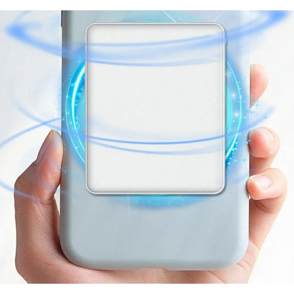 E42A Magnetická powerbanka 10000 mAh s bezdrátovým nabíjením - modrá