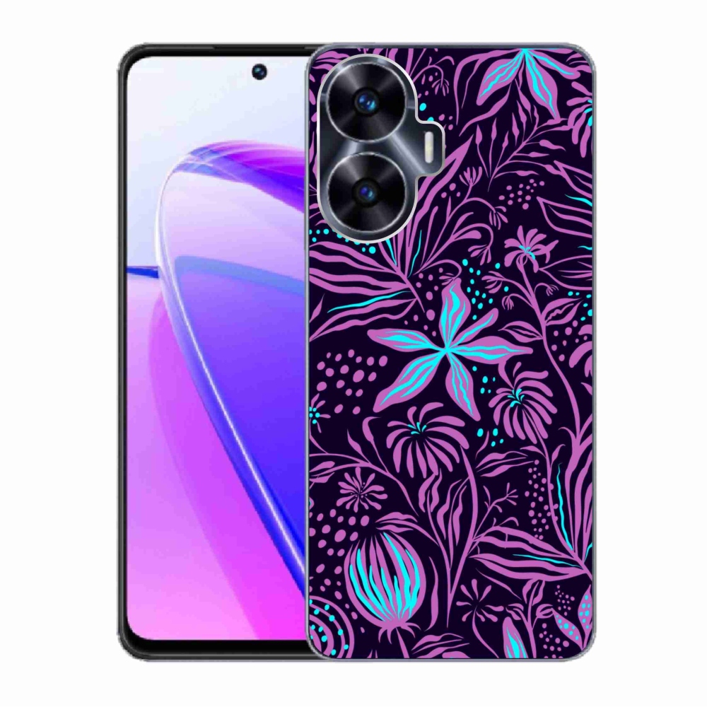 Gelový kryt mmCase na Realme C55 - květiny 2