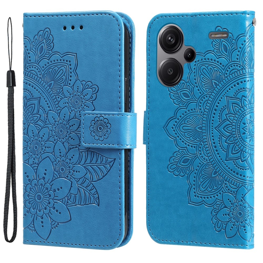 Mandala knížkové pouzdro na Xiaomi Redmi Note 13 Pro+ 5G - modré
