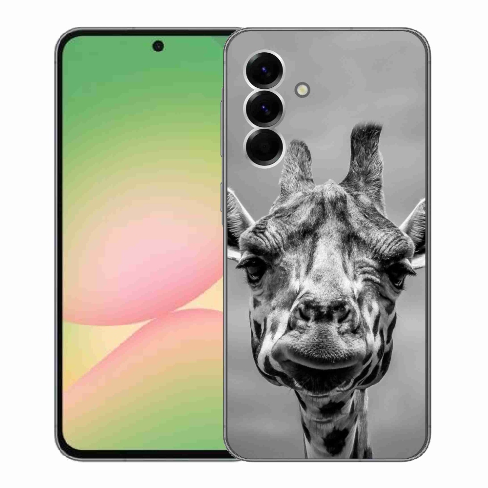 Gelový kryt mmCase na Samsung Galaxy A56 5G - černobílá žirafa