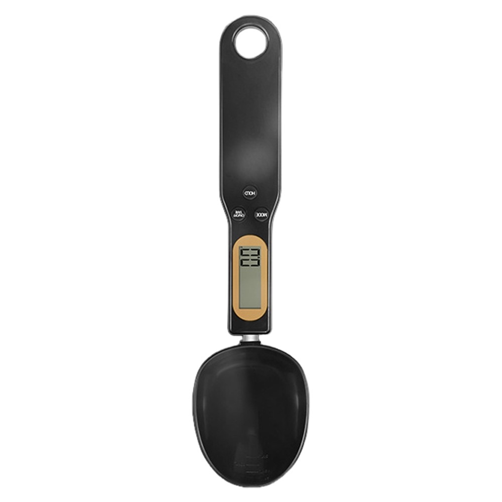 Odměrná elektronická lžíce s displejem pro vážení do 500 g - černá