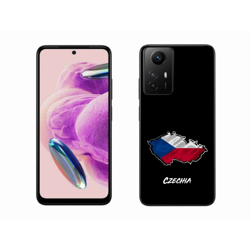 Gelový kryt mmCase na Xiaomi Redmi Note 12S - Czechia černé pozadí