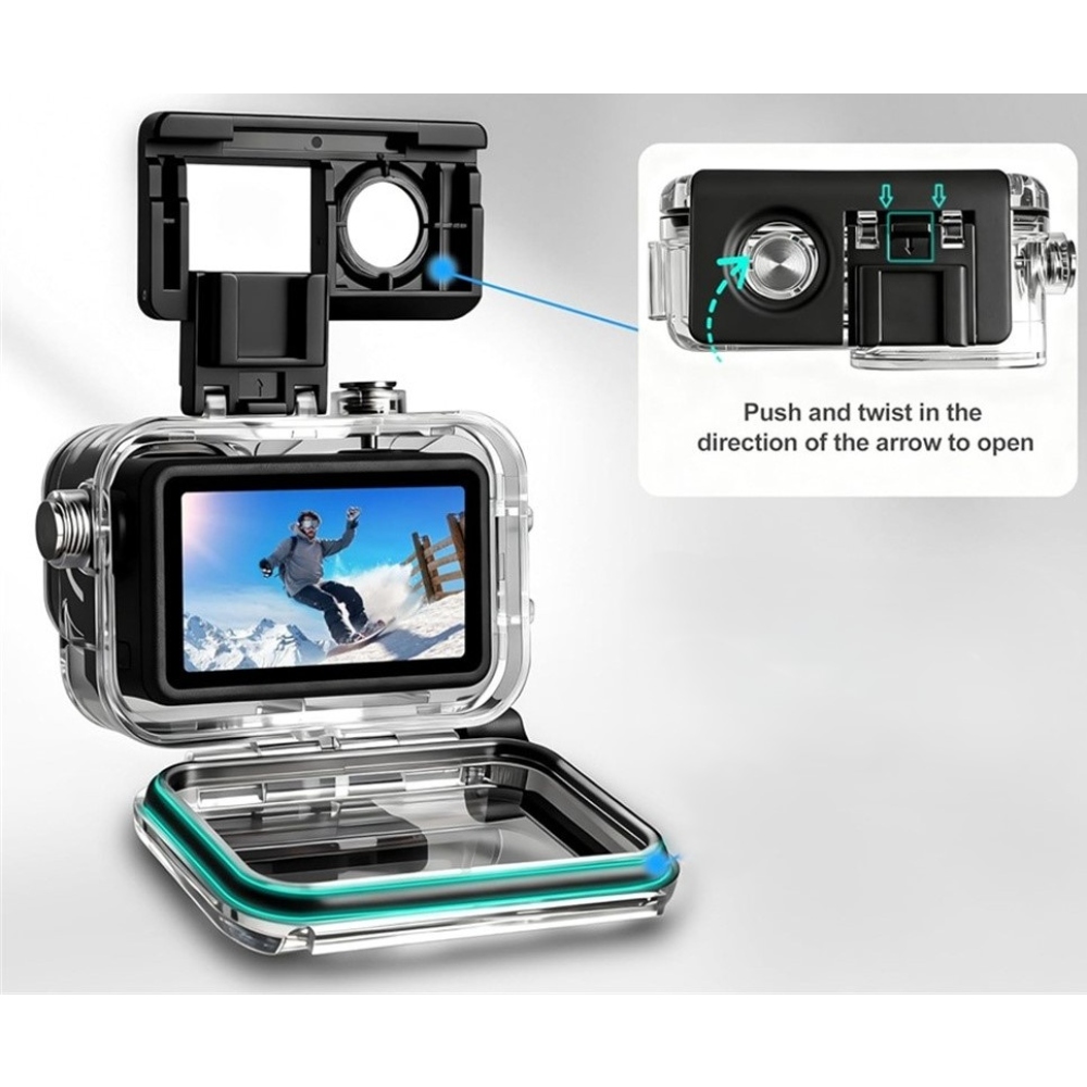 Vodotěsné pouzdro pro DJI Osmo Action 6 s dvojitým držákem Cold Shoe