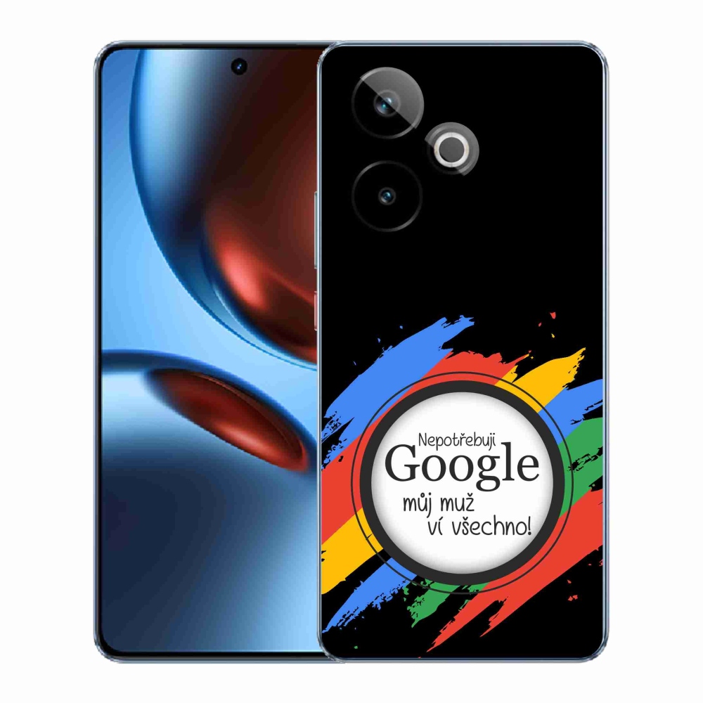 Gelový kryt mmCase na Realme GT 7 5G/GT 7T 5G - muž ví všechno černé pozadí