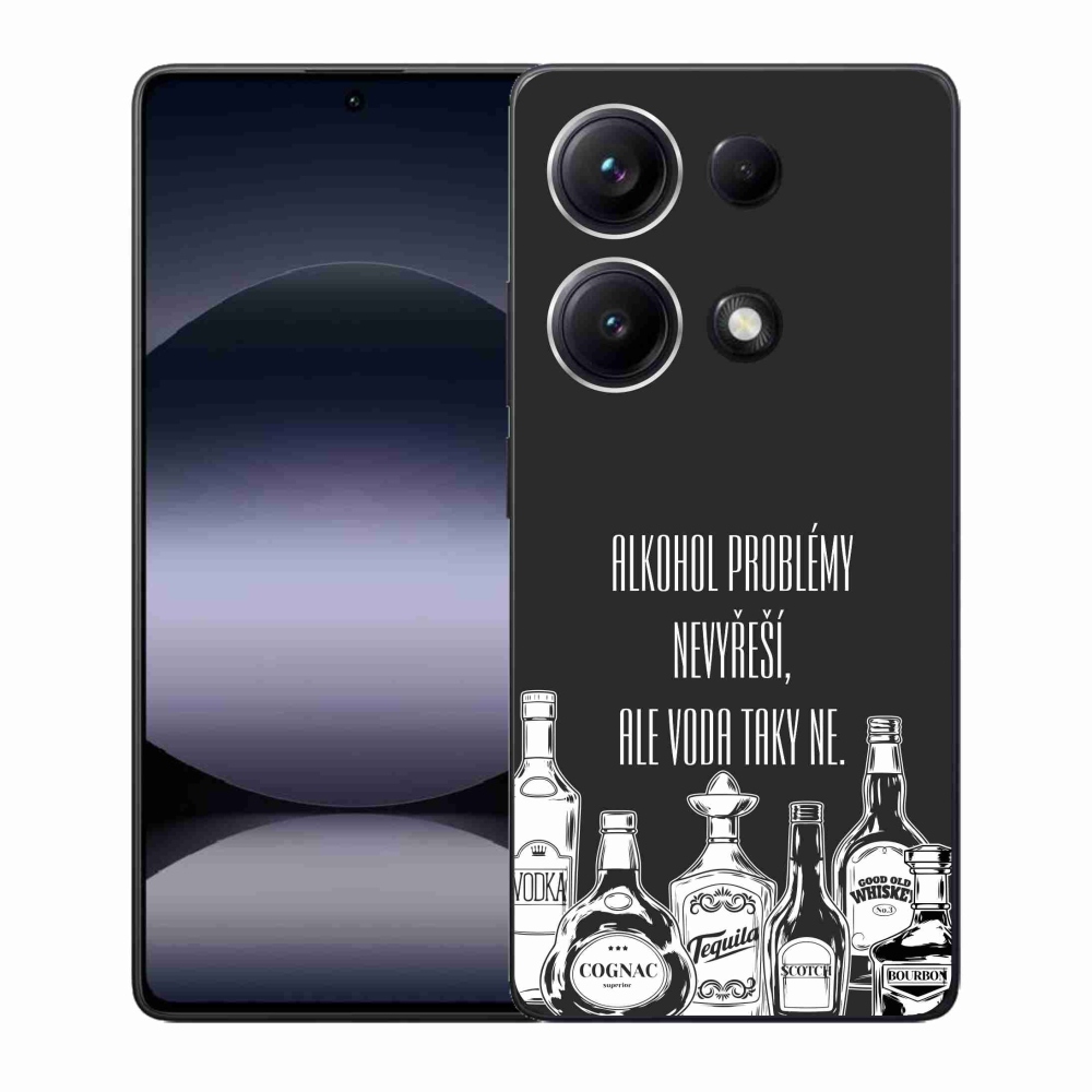 Gelový kryt mmCase na Xiaomi Redmi Note 14S - vtipný text černé pozadí