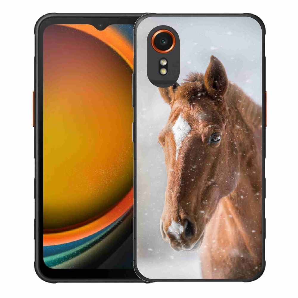Gelový kryt mmCase na Samsung Galaxy Xcover 7 - hnědý kůň 2