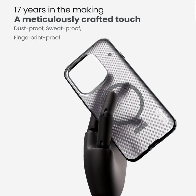 Nillkin Super Frosted PRO Magnetic Zadní Kryt pro OnePlus 15 Transparent Black