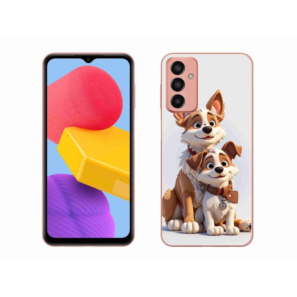 Gelový kryt mmCase na Samsung Galaxy M13 - kreslení psi