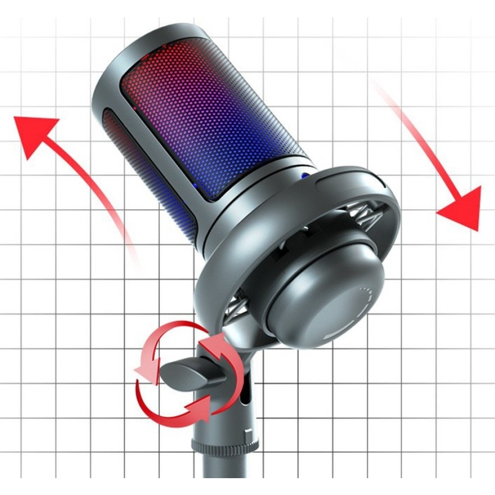 ME6S USB kondenzátorový mikrofon s pop filtrem a stojanem