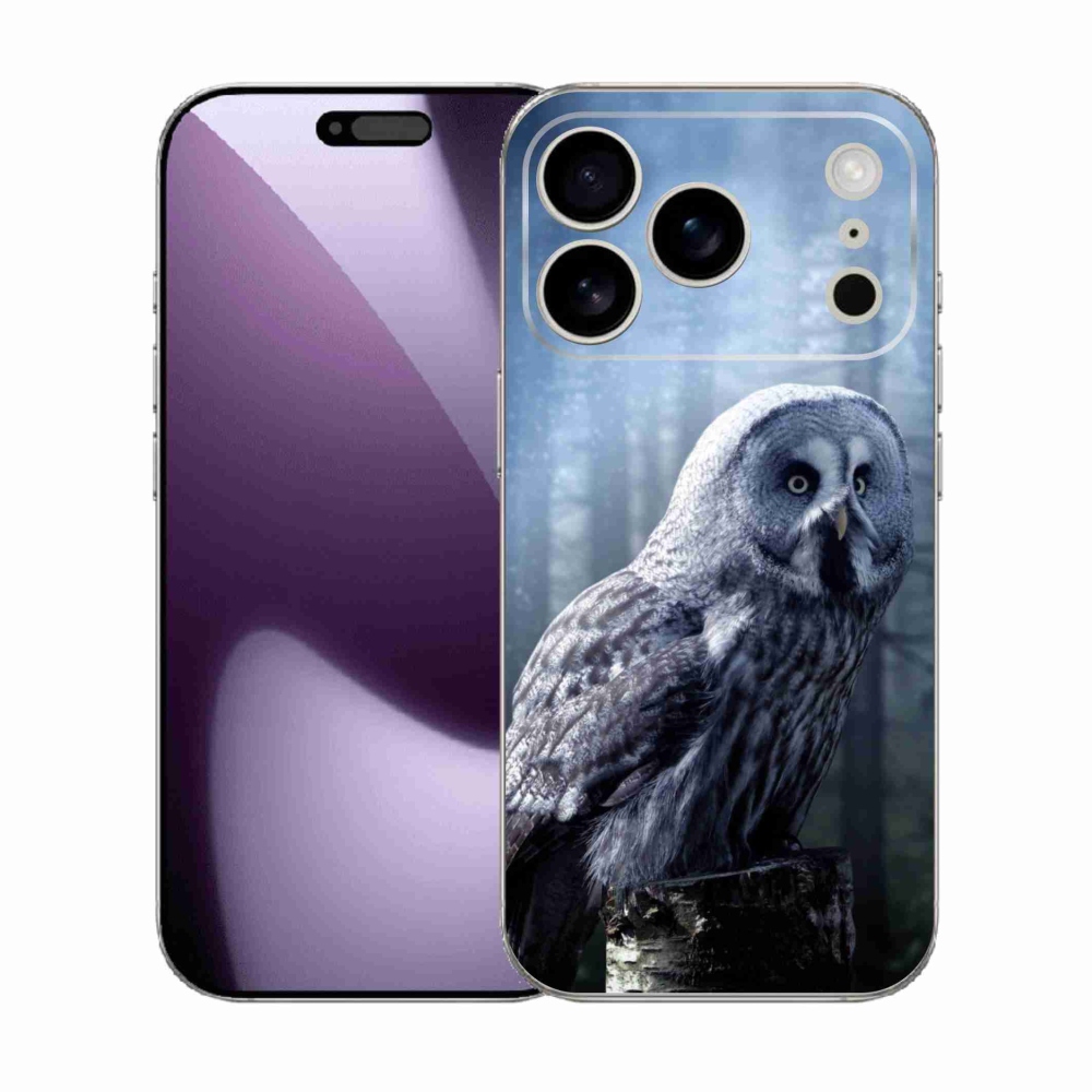 Gelový kryt mmCase na iPhone 17 Pro - sova