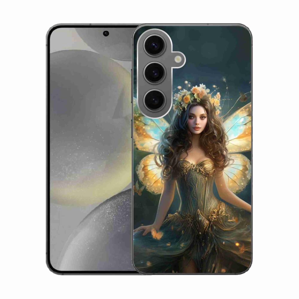 Gelový kryt mmCase na Samsung Galaxy S24 - motýlí žena